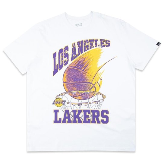 Camiseta New Era Regular NBALos Angeles Lakers Core Masculino