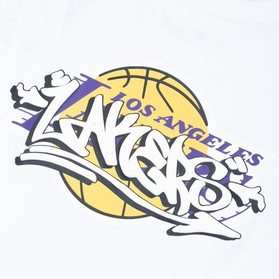 Camiseta New Era Regular NBALos Angeles Lakers Core Street Masculino