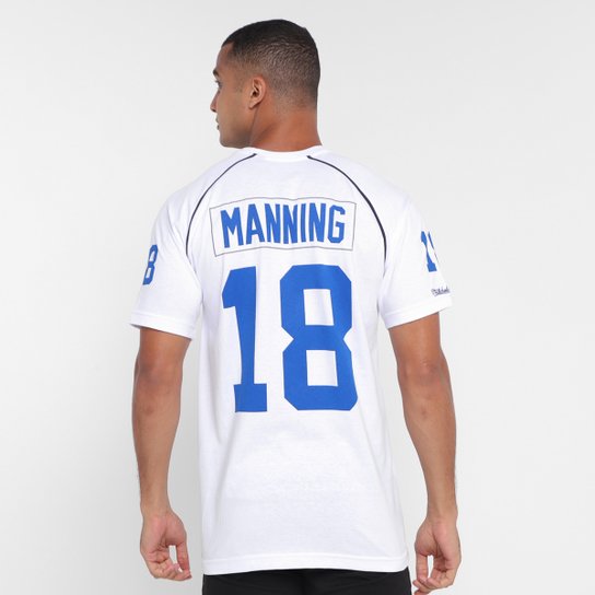 Camiseta NFL Indianapolis Colts Peyton Manning 18 Mitchell & Ness Masculina