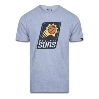 CAMISETA PLUS SIZE REGULAR MANGA CURTA PHOENIX SUNS MESCLA CINZA NEW ERA