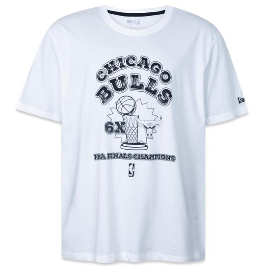 Camiseta Plus Size Regular NBAChicago Red Bulls Champs Masculino