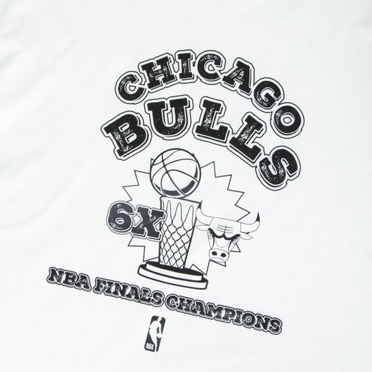 Camiseta Plus Size Regular NBAChicago Red Bulls Champs Masculino