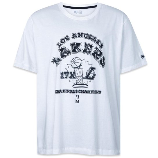 Camiseta Plus Size Regular NBALos Angeles Lakers Champs Masculino