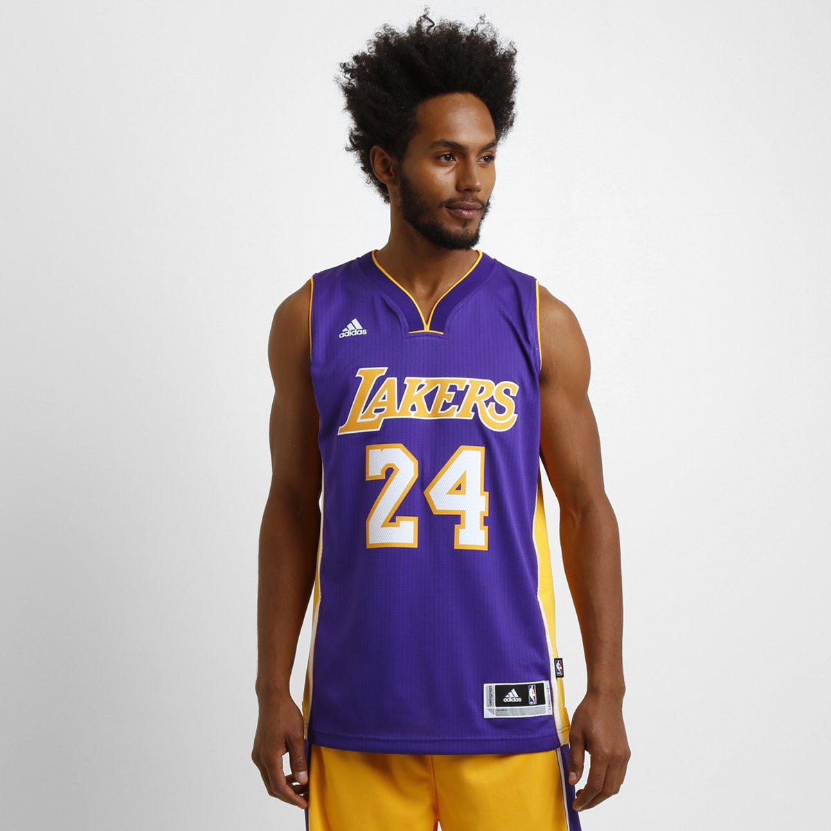 Camiseta Regata NBA Adidas Swingman Los Angeles Lakers - Kob - Roxo ...