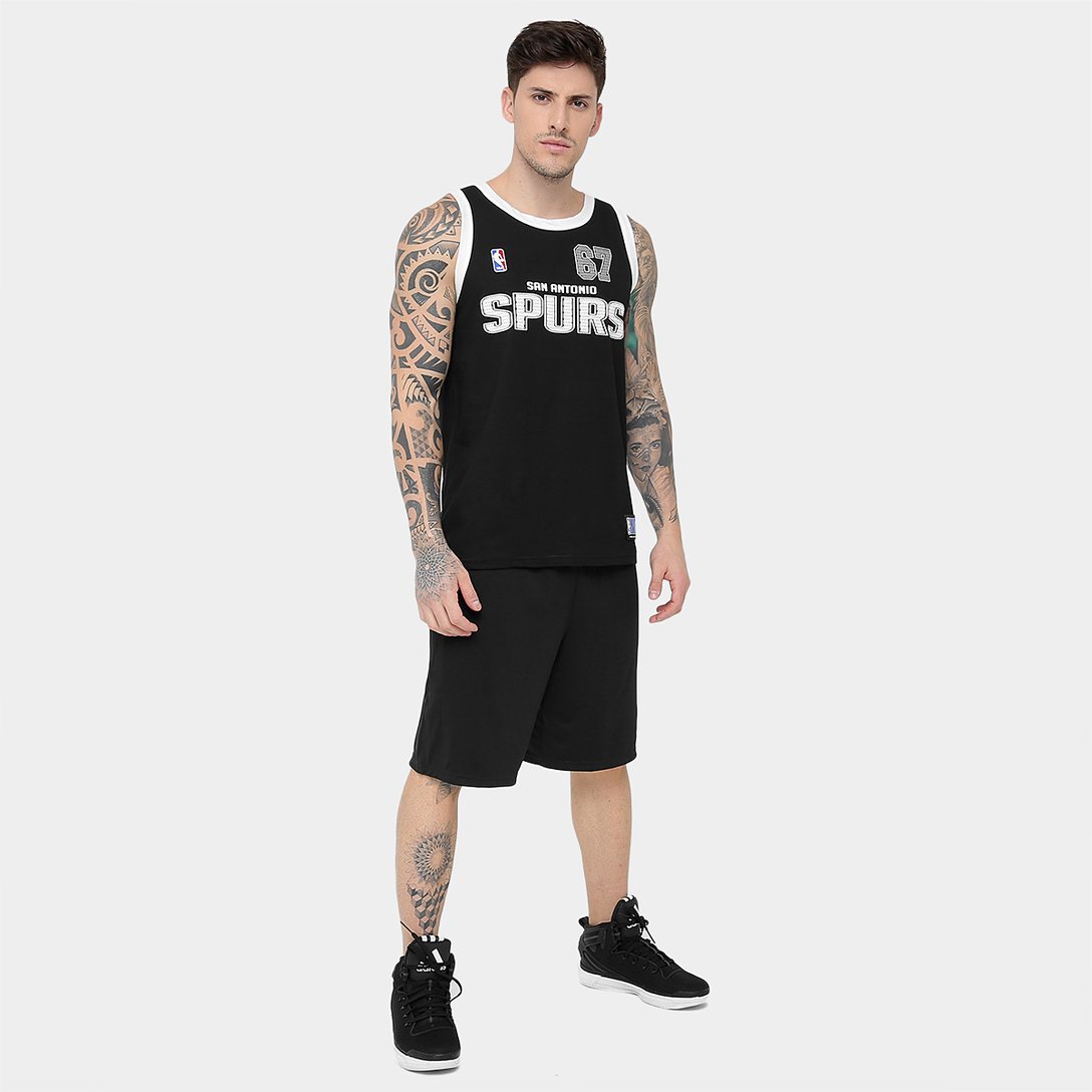 Camiseta Regata Retrô NBA San Antonio Spurs - Preto - Loja NBA