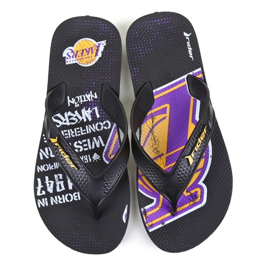 Chinelo NBA Rider Street Bold Ad Masculino - Preto+Lilás
