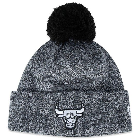 Gorro New Era Chicago Bulls NBALã Cinza Mescla Pompom Masculino