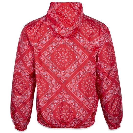 JAQUETA CORTA VENTO WINDBREAKER NBA CHICAGO BULLS STREET VERMELHO NEW ERA