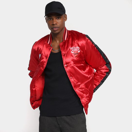 Jaqueta NBA Chicago Bulls Cetim Masculina Loja NBA