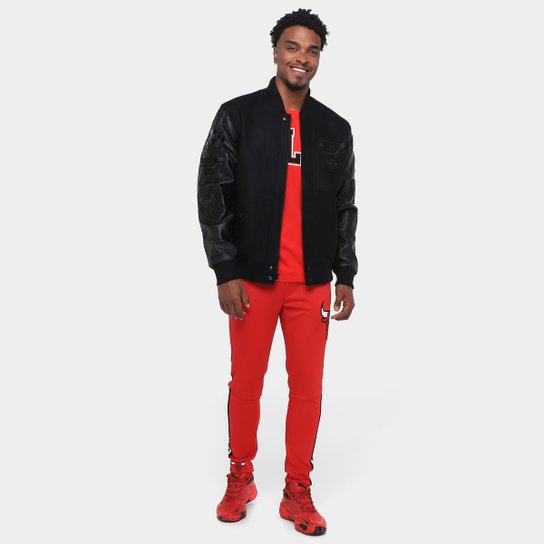 Jaqueta NBA Chicago Bulls Triple Wool Varsity Pro Standard Masculina