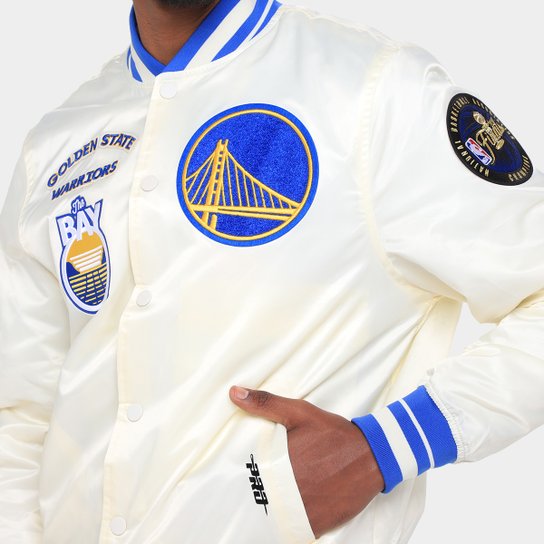 Jaqueta NBA Golden State Warriors Retrô Classic RIB Pro Standard Masculina