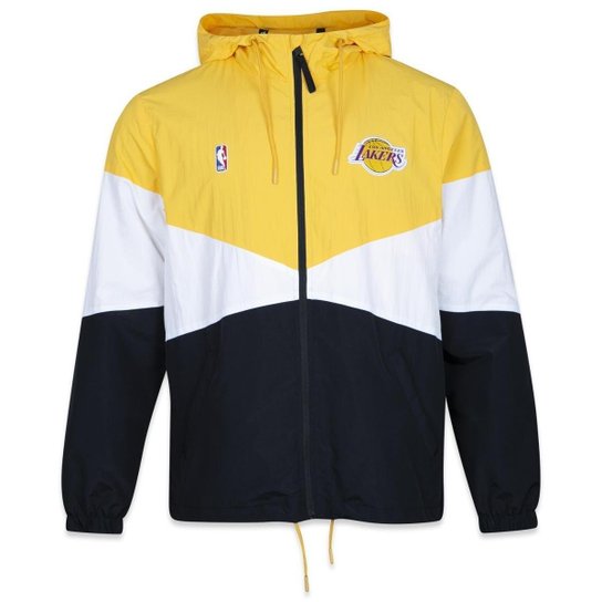 Jaqueta New Era Corta Vento NBA Los Angeles Lakers Institutional Style Masculino