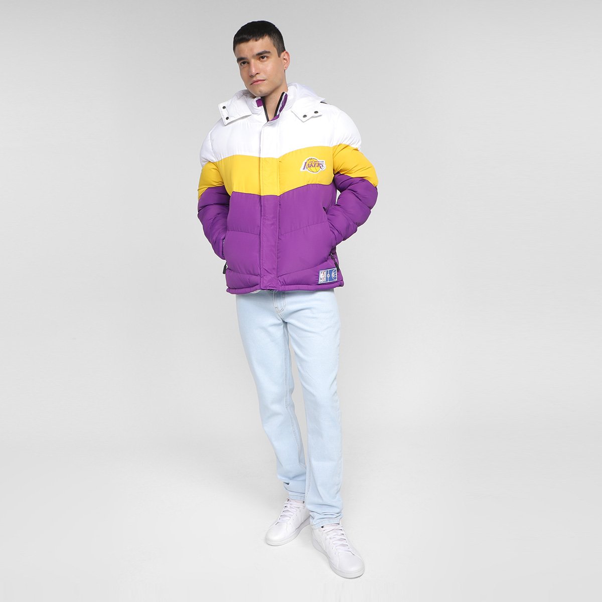 Jaqueta Puffer NBA Los Angeles Lakers Pesada Masculina Loja NBA
