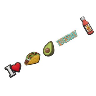 Jibbitz Crocs Charm Taco Tuesday  Pack 5 Único