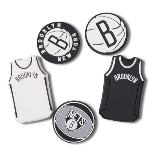 Jibbitz Crocs Nba Brooklyn Nets Pack 5 Único
