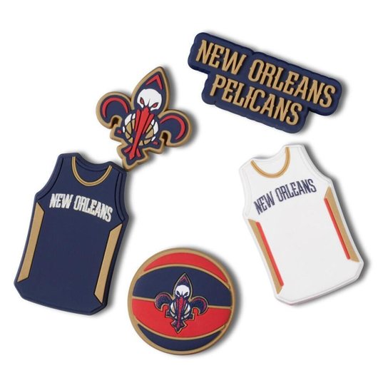 Jibbitz Crocs Nba New Orleans Pelicans Pack 5 Único