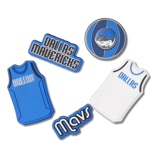 Jibbitz™ nba dallas mavericks pack com 5 peças unico