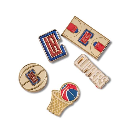 Jibbitz™ nba los angeles clippers pack com 5 peças unico