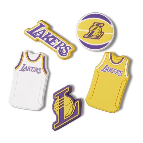 Jibbitz™ nba los angeles lakers pack com 5 peças unico
