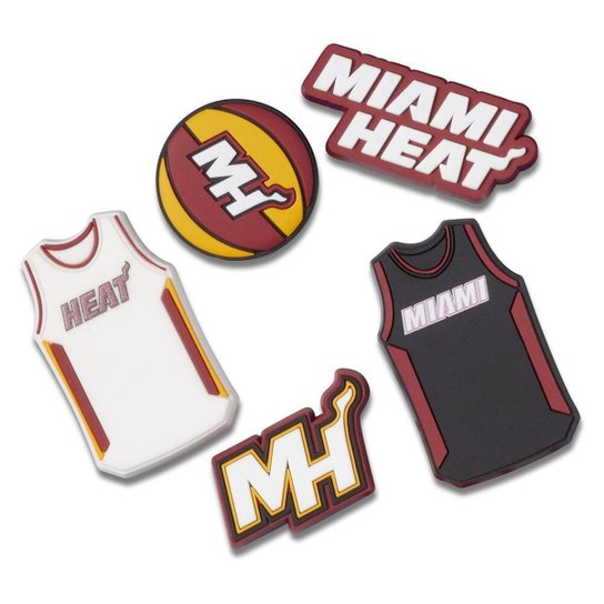 Jibbitz™ nba miami heat pack 5 unico