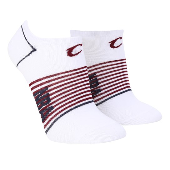 Meia NBA Cano Curto Cleveland Cavaliers Stripes - Branco+Vinho
