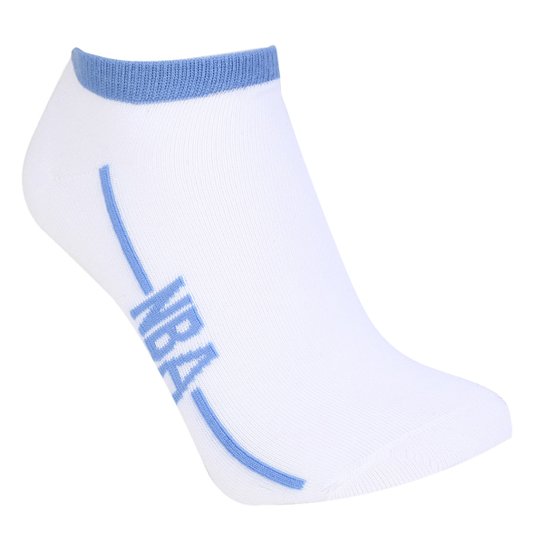 Meia NBA Cano Curto Logo Lateral - Branco