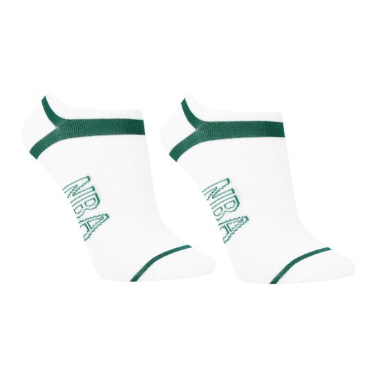 Meia NBA Cano Curto Logo Stripes - Branco