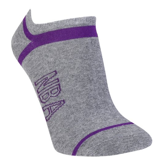 Meia NBA Cano Curto Logo Stripes - Mescla
