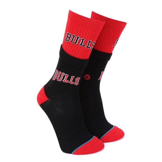 Meia Stance NBA Chicago Bulls Arena Collection Double Double Masculina - Preto