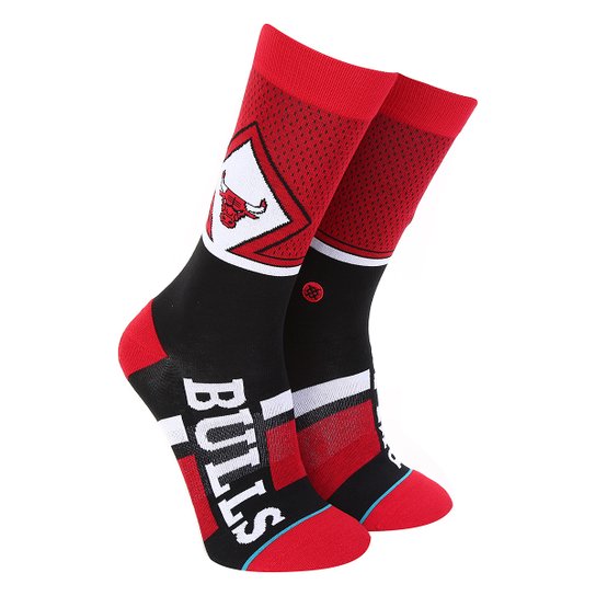 Meia Stance NBA Chicago Bulls Arena Collection Shortcut Masculina - Vermelho