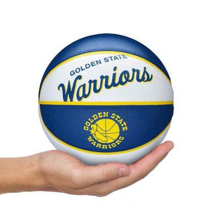 Mini Bola de Basquete NBA Retrô Golden State Warriors Wilson #3 - Azul+Branco