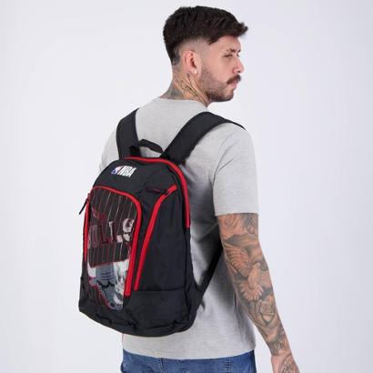 Mochila NBA Legend Chicago Bulls Preta - Preto
