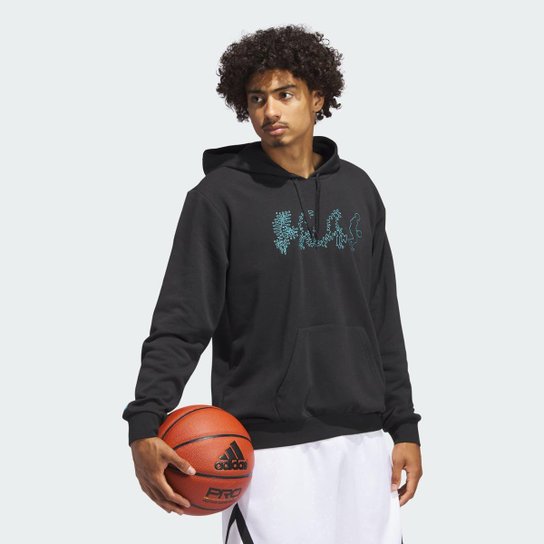 Moletinho Adidas com Capuz Metaverse Hoops Masculino