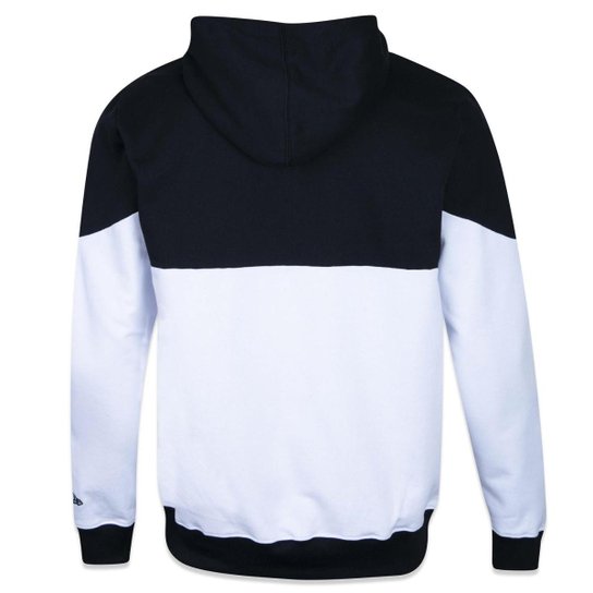 MOLETOM CANGURU FECHADO NBA BROOKLYN NETS WORLD PRETO/BRANCO NEW ERA