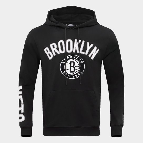 Moletom Com Capuz NBA Brooklyn Nets Classic Bristle Pro Standard Masculino