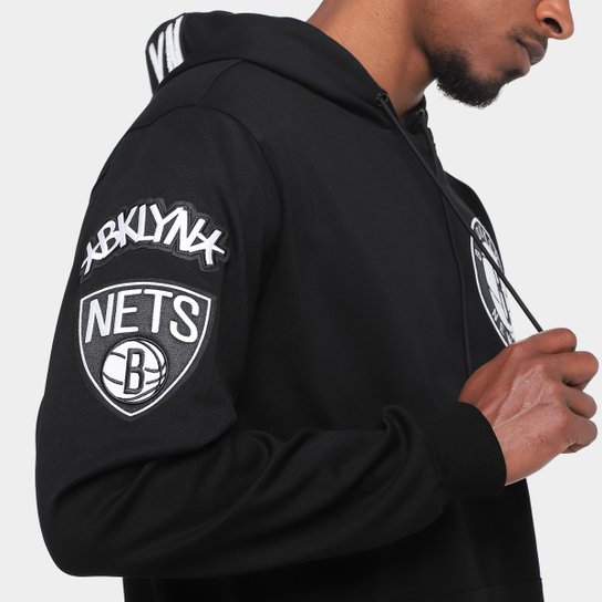 Moletom Com Capuz NBA Brooklyn Nets Classic Chenille DK Pro Standard Masculino