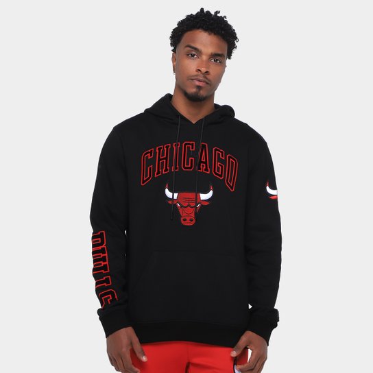 Moletom Com Capuz NBA Chicago Bulls Classic Bristle FLC Pro Standard Masculino
