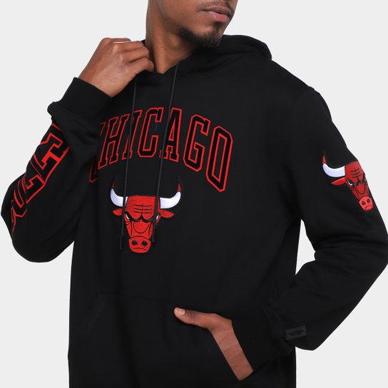 Moletom Com Capuz NBA Chicago Bulls Classic Bristle FLC Pro Standard Masculino