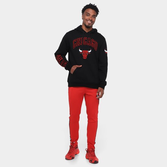 Moletom Com Capuz NBA Chicago Bulls Classic Bristle FLC Pro Standard Masculino