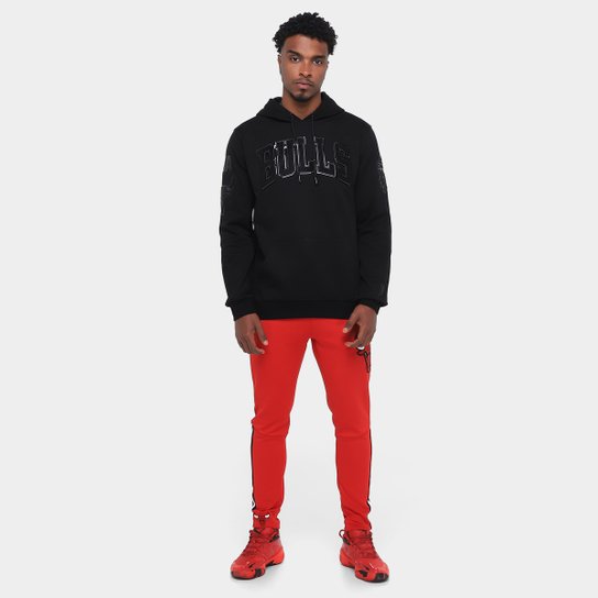 Moletom Com Capuz NBA Chicago Bulls Triple DK Pro Standard Masculino