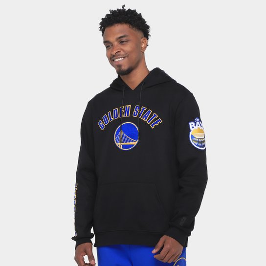 Moletom Com Capuz NBA Golden Warriors Classic Bristle FLC Pro Standard Masculino