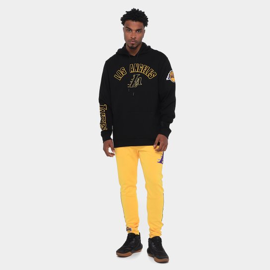 Moletom Com Capuz NBA Los Angeles Lakers Classic Bristle FLC Pro Standard Masculino
