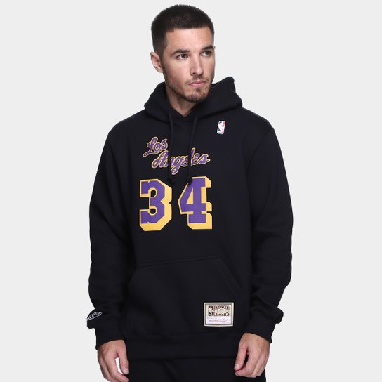Moletom Mitchell & Ness Los Angeles Lakers Shaquille O'Neal Masculino