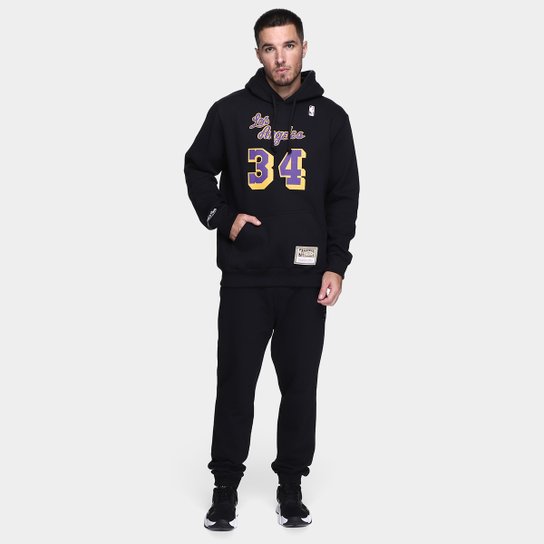 Moletom Mitchell & Ness Los Angeles Lakers Shaquille O'Neal Masculino