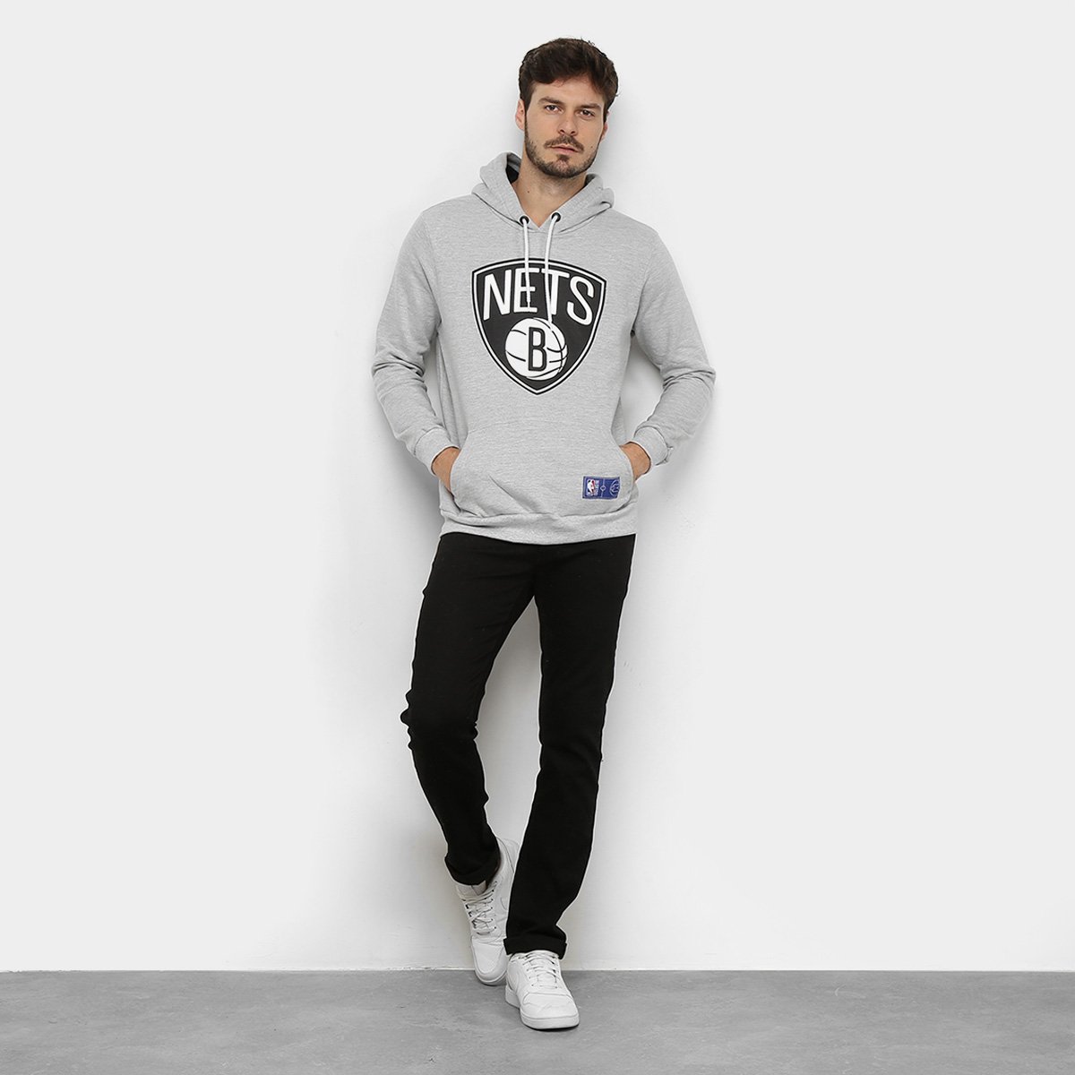 brooklyn nets crown moletom com capuz