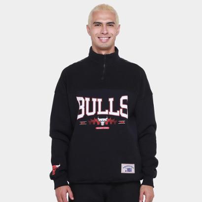 Moletom NBA Chicago Bulls Reflections Masculino - Preto