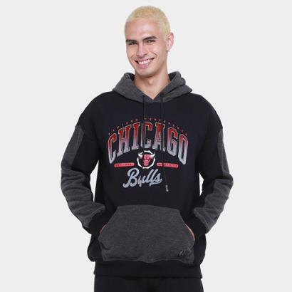 Moletom NBA Chicago Bulls Senses Masculino - Preto