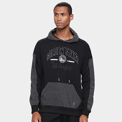 Moletom NBA Golden State Warriors Senses Masculino - Preto
