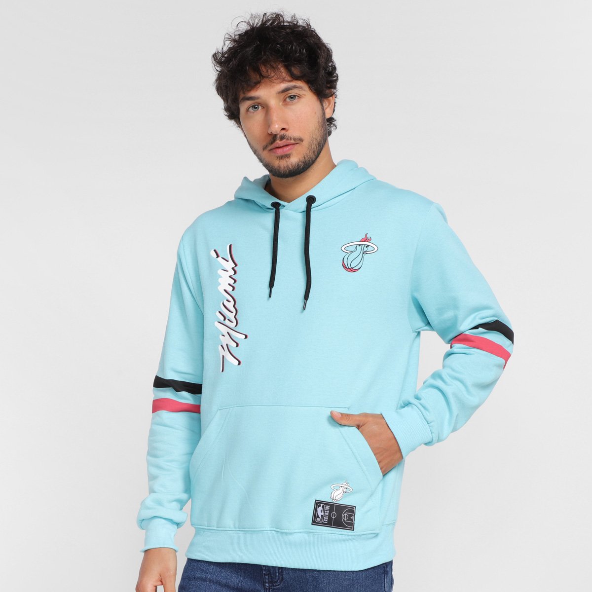Moletom NBA Miami Heat Canguru Masculino