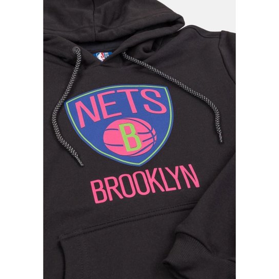 Moletom NBA Neon Colors Brooklin Nets Masculino